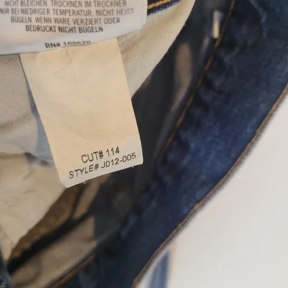 Jean Atelier SAMPLE Size 24 Women’s Selvaged 100% Cotton Denim Button Front Fly